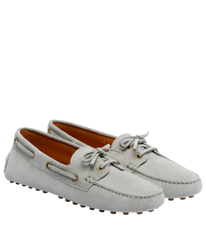 Tod’s Light Gray Leather Penny Loafers, Made in Italy Tod main image 4