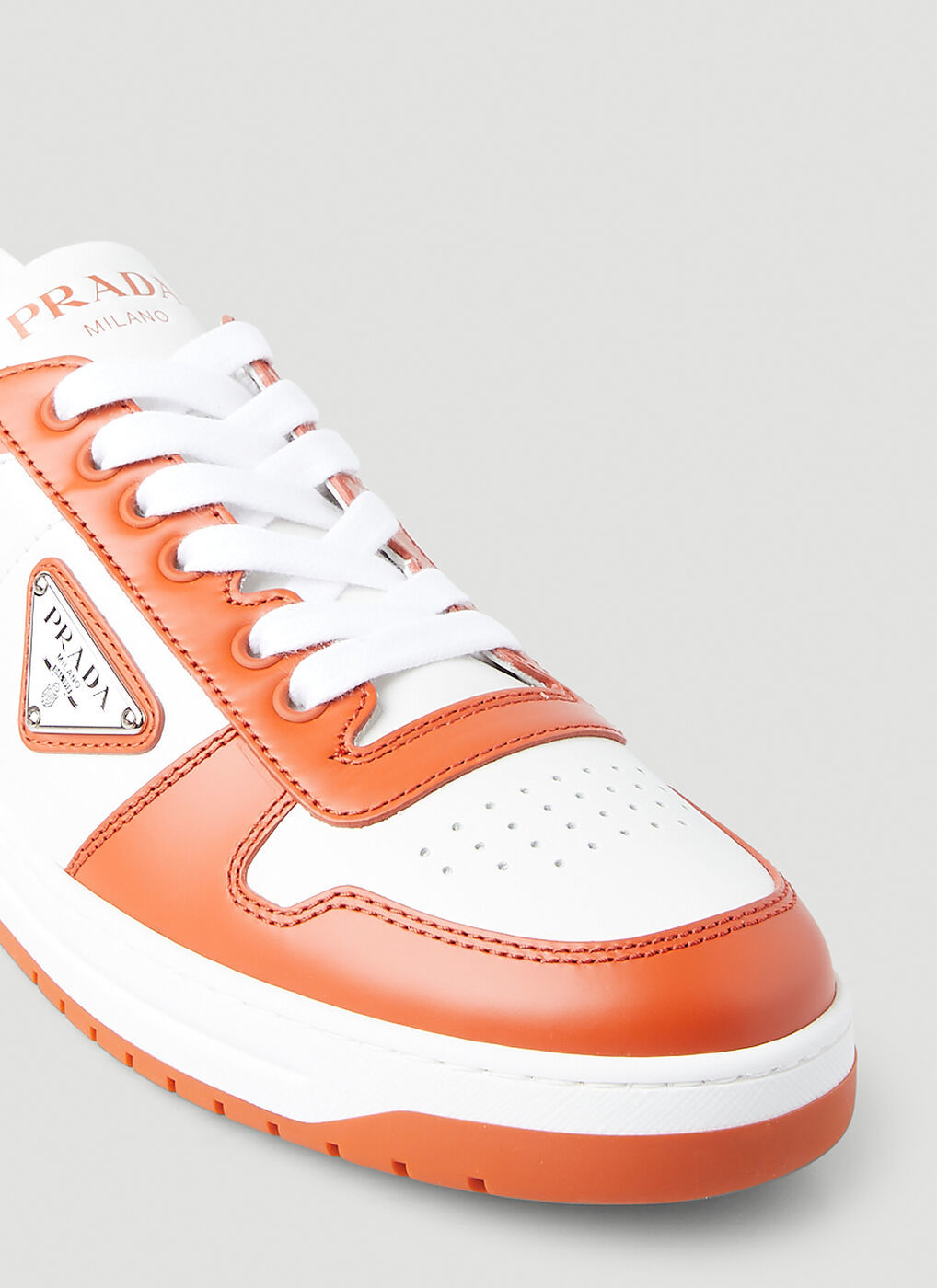 Orange 2024 prada sneakers