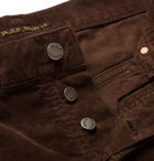 Nudie Jeans - Grim Tim Sim-Fit Organic Stretch-Cotton Velvet Jeans - Men - Brown