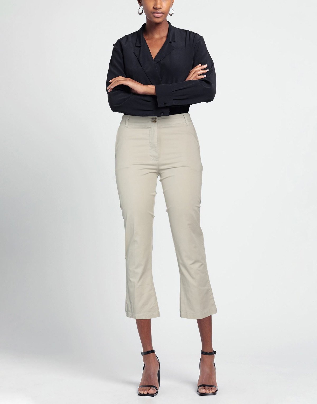 Manila Grace Womens Pants Light in Grey