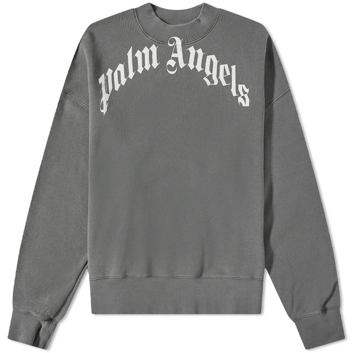 Photo: Palm Angels Curved Logo Crew Sweat