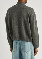 Mki Miyuki Zoku Logo-embroidered Knitted Track Jacket Grey