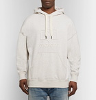 Isabel Marant - Miley Logo-Embossed Mélange Fleece-Back Cotton-Blend Jersey Hoodie - Men - Ecru