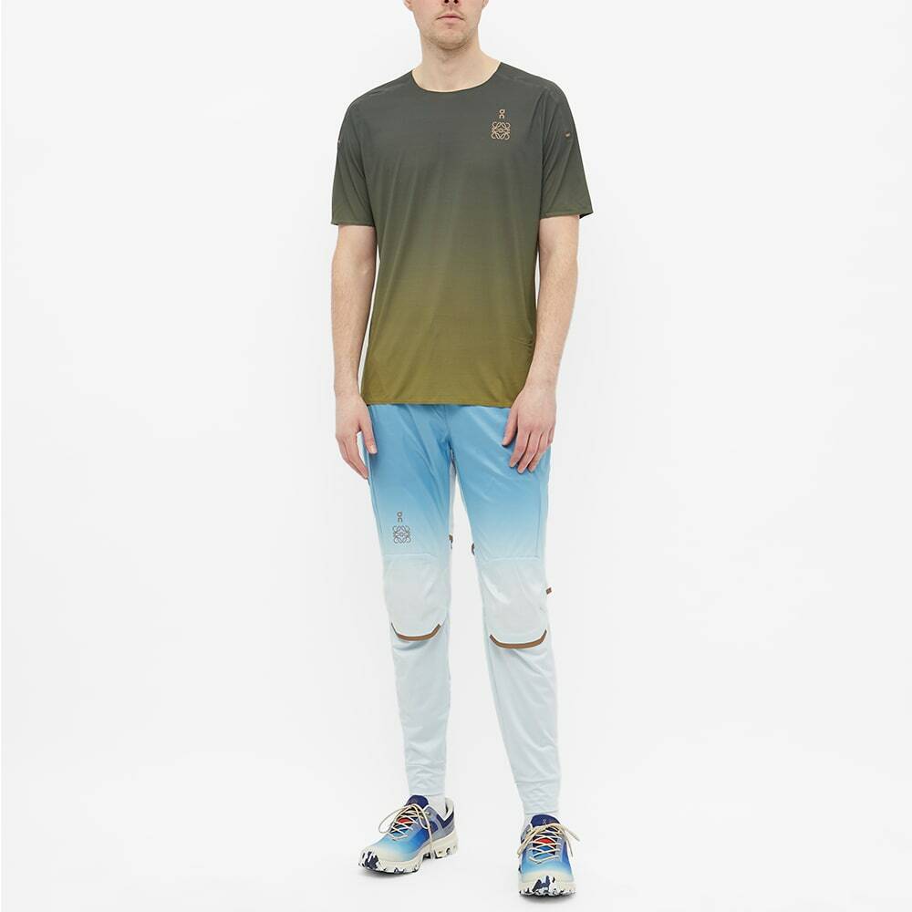 Loewe x On Running Performance T-Shirt in Gradient Khaki Loewe