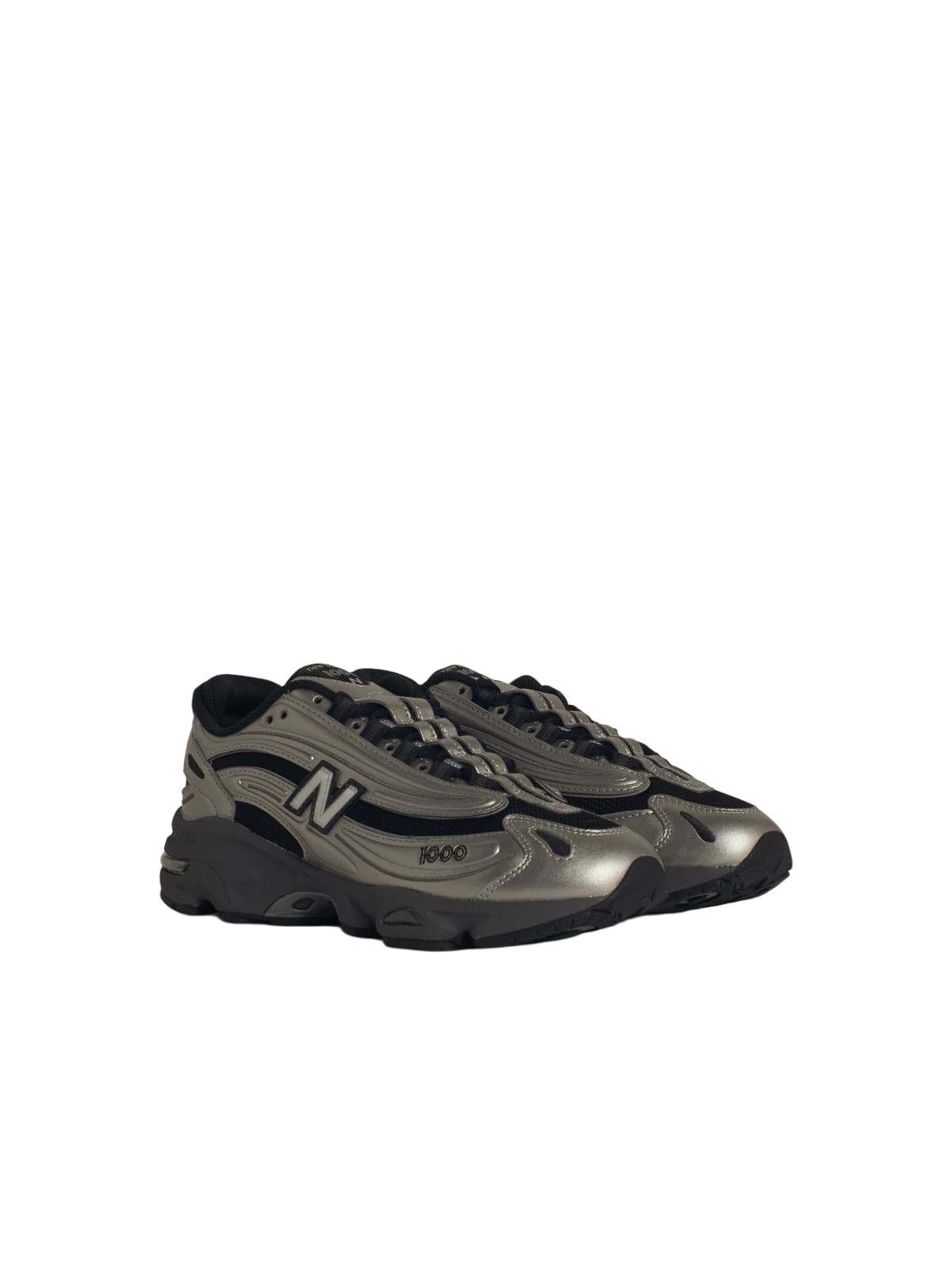New Balance 1000 Silver Leather Blend Sneakers