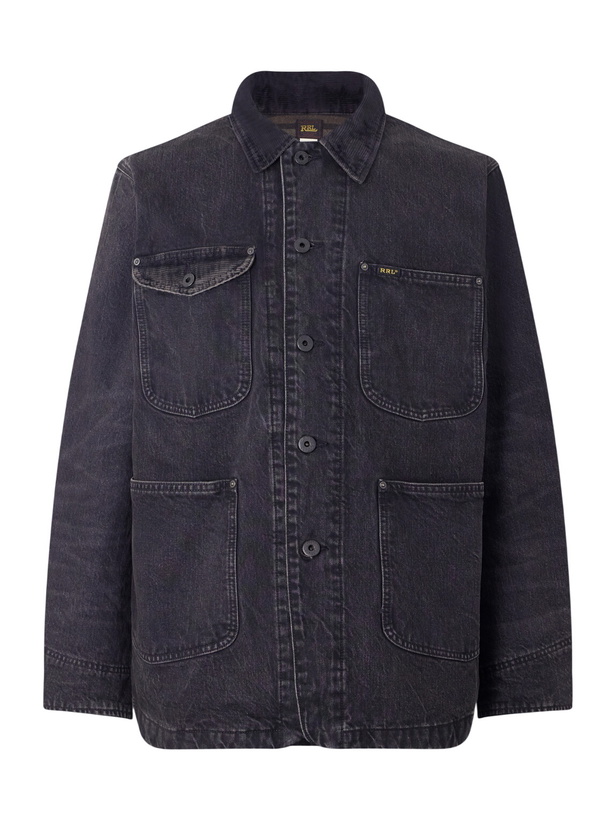 Photo: RRL - Corduroy-Trimmed Denim Jacket - Black