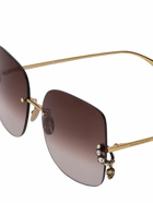 ALEXANDER MCQUEEN - Am0390s Jeweled Metal Sunglasses