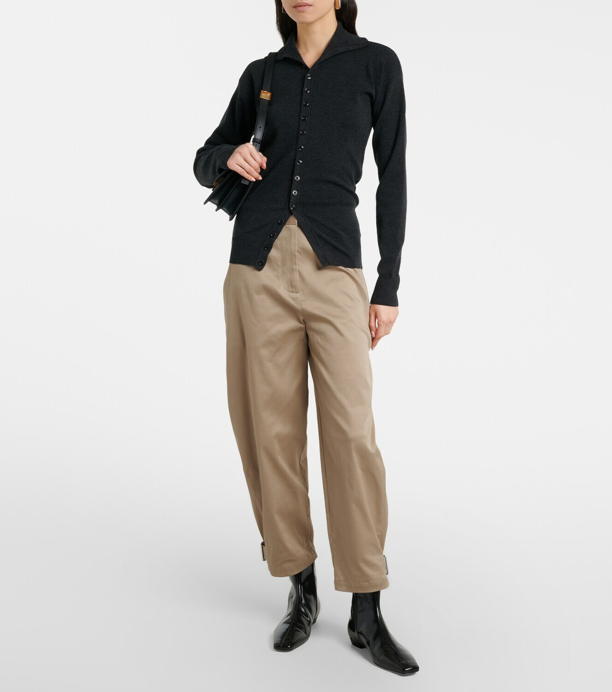 Proenza Schouler Serene cotton barrel-leg pants
