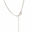 MM6 Maison Margiela Men's Number Logo Ring Necklace in Polished Silver 