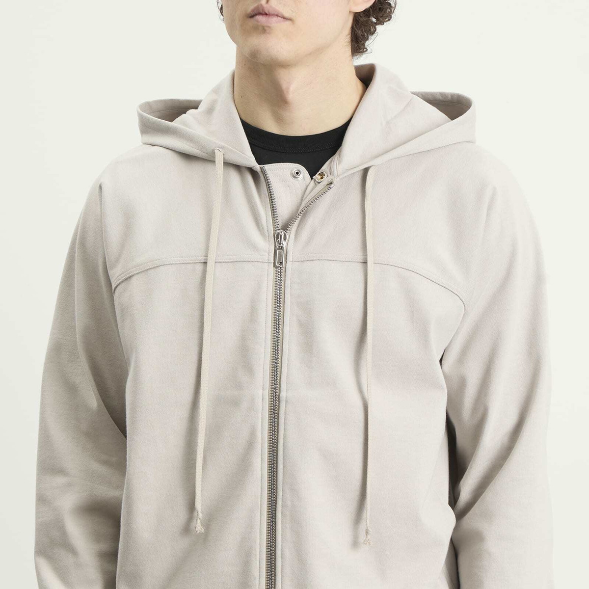 Rick Owens Men's Zip Hoodie in Pearl