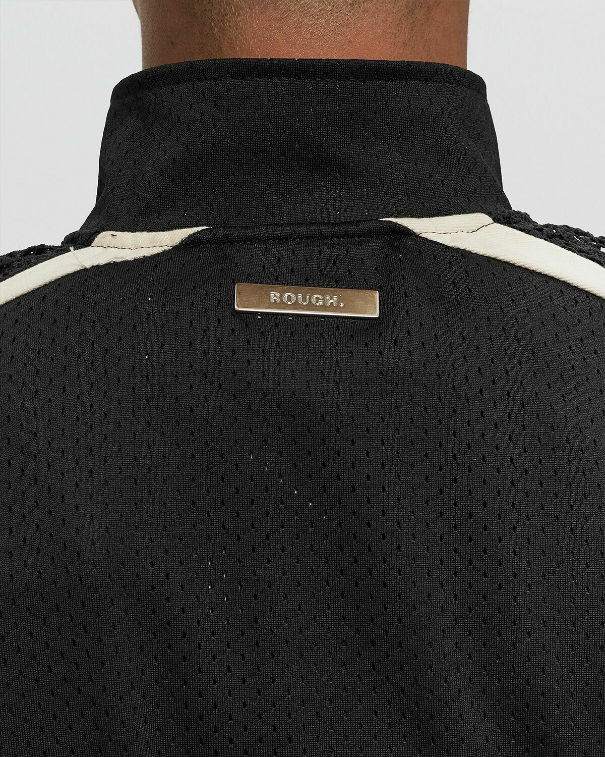 Rough. Crest Mesh Jacket Black Track Jackets