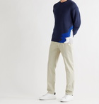 DUNHILL - Intarsia Cotton Sweater - Blue