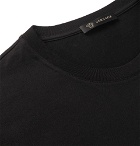 Versace - Logo-Embroidered Cotton-Jersey T-Shirt - Black