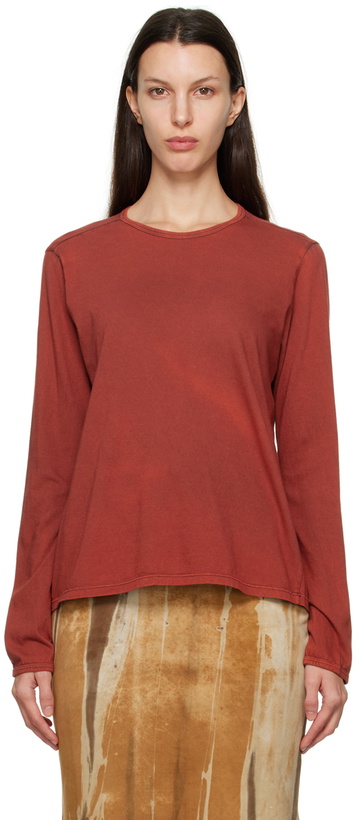 Photo: Gabriela Coll Garments Red No.87 Long Sleeve T-Shirt