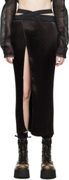 Junya Watanabe Black Pleated Maxi Skirt