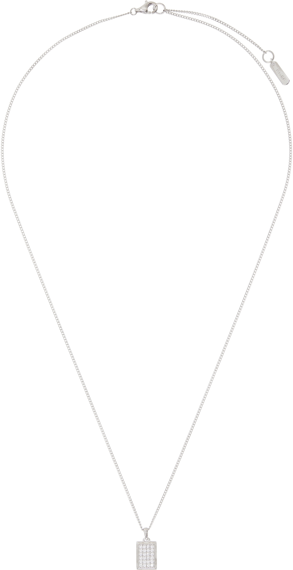 ●●NUMBERING●●Round Brilliant Small Cross Neckless #3719 Numbering Silver #3719 Round Brilliant Small Cross Necklace