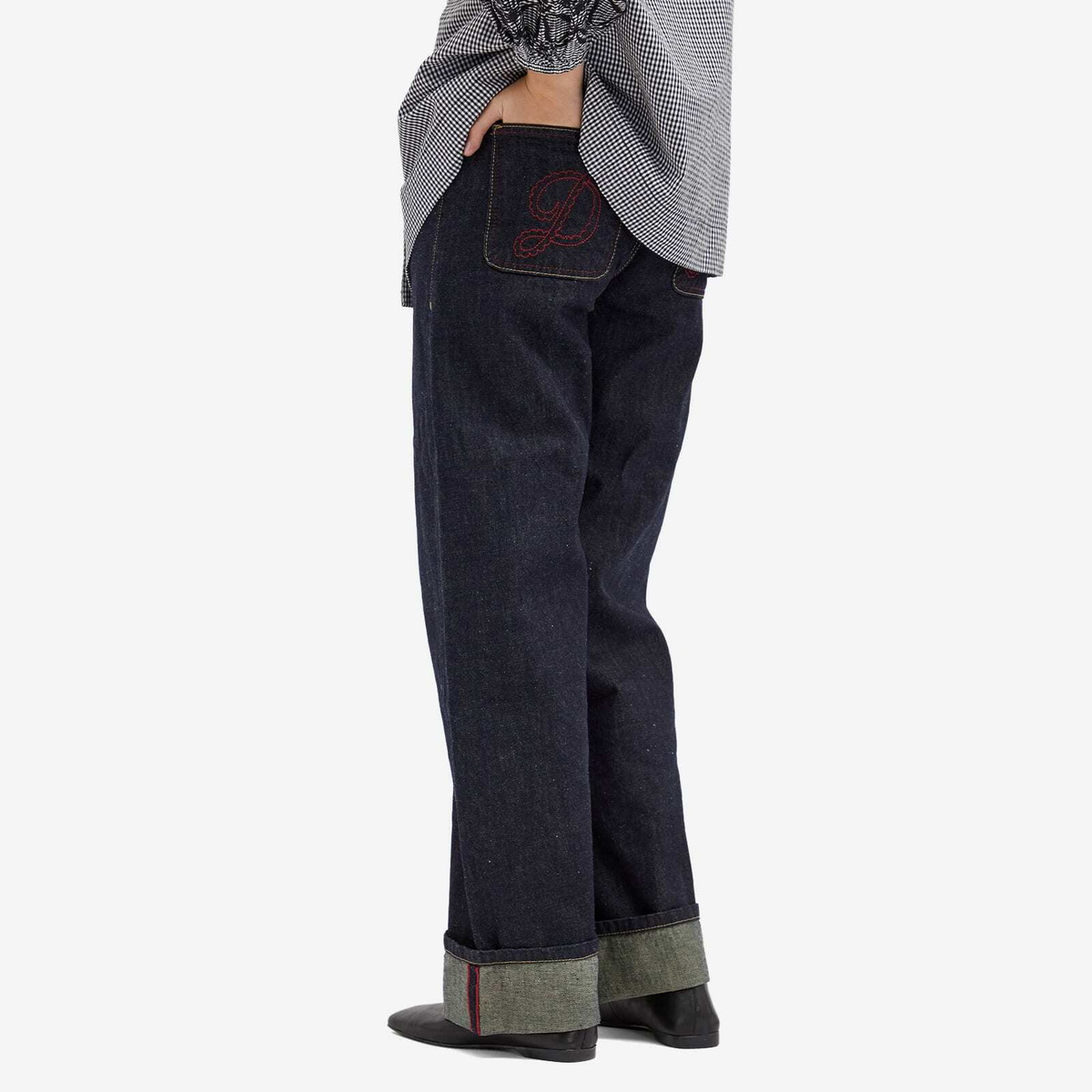 Damson Madder Women's Sylvie Turn Up Jeans in Denim