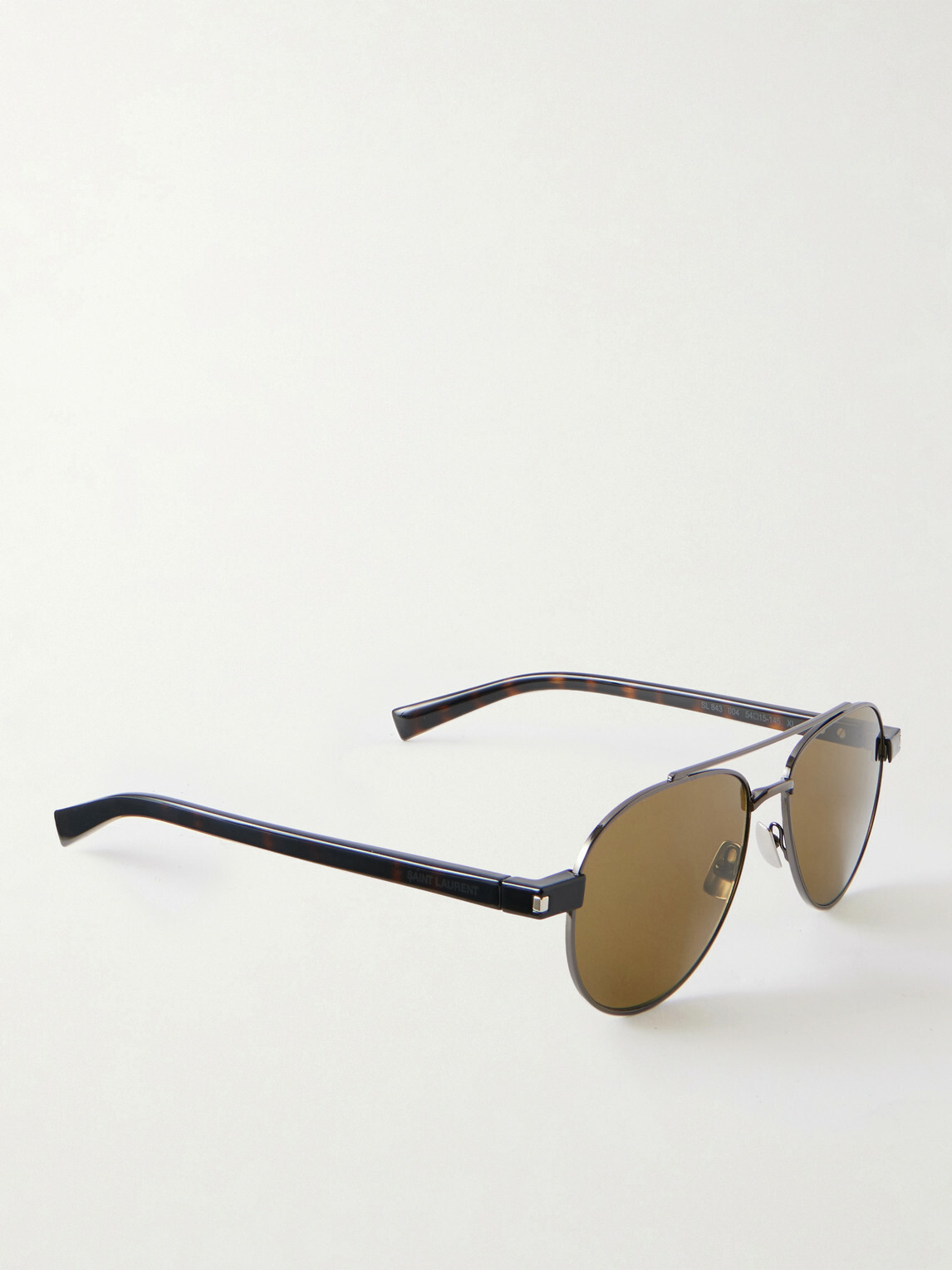 SAINT LAURENT - Aviator-Style Black-Tone Sunglasses