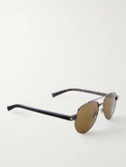 SAINT LAURENT - Aviator-Style Black-Tone Sunglasses