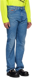 Martine Rose Blue Twist Seam Jeans