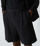 Giorgio Armani Wool seersucker shorts