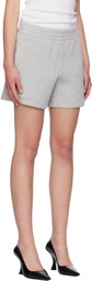 ANINE BING Gray Kam Framed Monogram Shorts