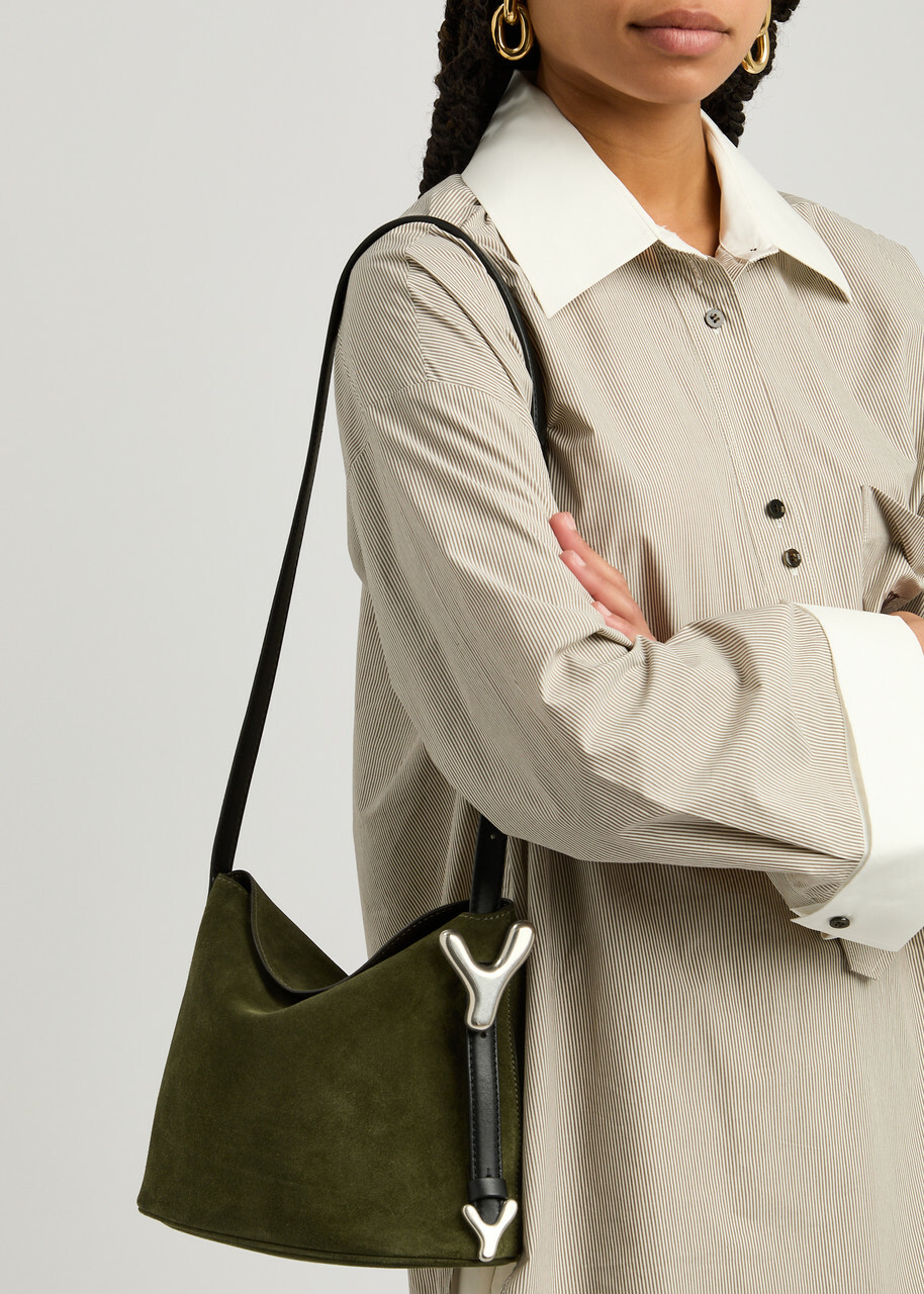 Boyy YY Sac Suede Shoulder bag - Dark Green - One Size
