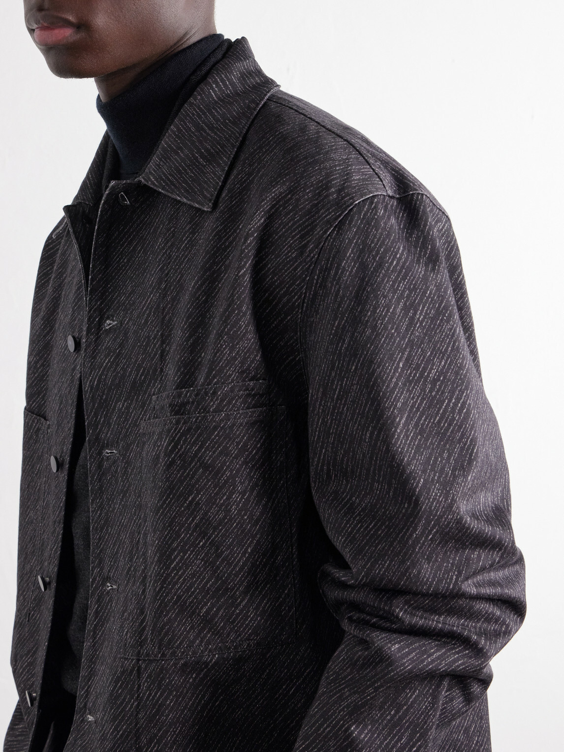 LEMAIRE - Printed Cotton-Twill Overshirt - Gray