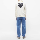 Comme des Garçons Play Men's Black Heart Back Print Track Top in Ivory