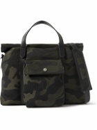 Mismo - Leather-Trimmed Camouflage-Jacquard Ripstop Weekend Bag