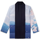 Blue Blue Japan - Reversible Printed Crepe de Chine and Jersey Jacket - Blue