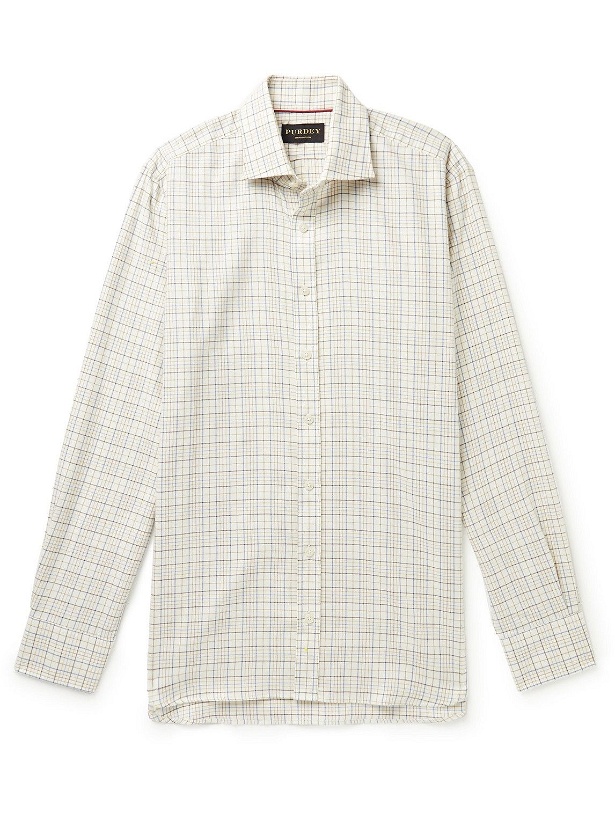 Photo: Purdey - Checked Cotton-Flannel Shirt - Neutrals