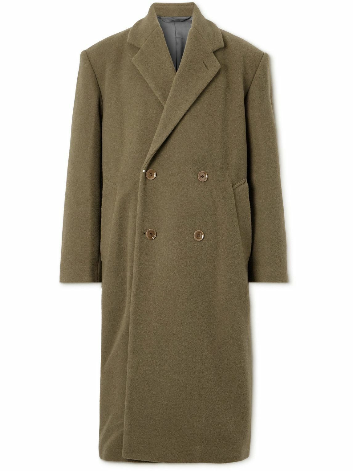 Lemaire - Double-Breasted Wool Coat - Green Lemaire