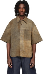 AGOLDE Brown Comfort Stretch Watson Denim Shirt