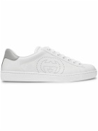 GUCCI - New Ace Perforated Leather Sneakers - White