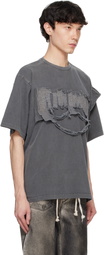 Ottolinger Gray Distressed Oversized T-shirt
