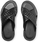 Bottega Veneta - Intrecciato Leather Sandals - Men - Black