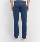 Canali - Stretch Cotton and Cashmere-Blend Jeans - Mid denim