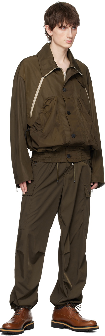 Dries Van Noten Brown Zip-Up Jacket Dries Van Noten