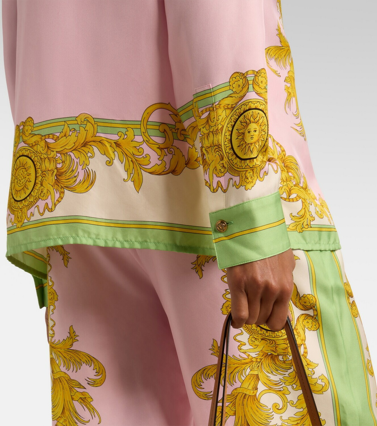Versace Printed silk twill shirt
