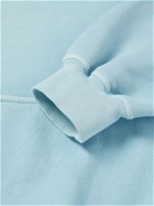 Adish - Tasselled Embroidered Cotton-Jersey Hoodie - Blue