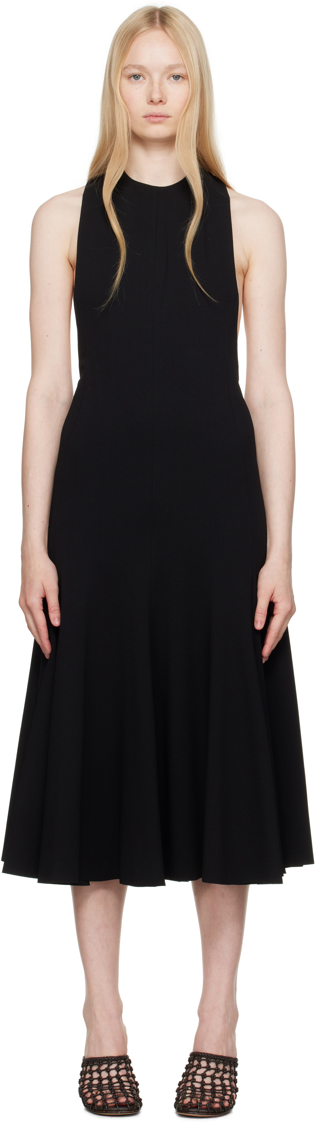 【Jacquemus】Agave Midi Flared Dress Jacquemus Agave Drop-Waist Pleated Flare Midi Dress | Neiman