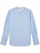 Sebline - Eton Grandad-Collar Striped Cotton Shirt - Blue