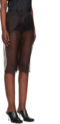Commission Brown Creased Slip Midi Skirt