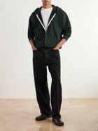 Les Tien - Garment-Dyed Cotton-Jersey Zip-Up Hoodie - Green