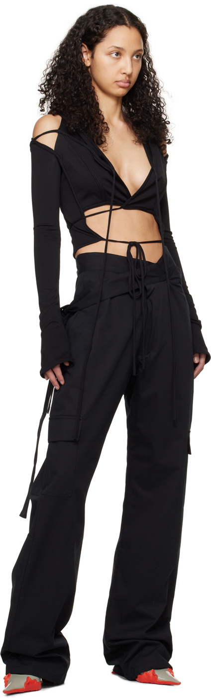 Jade Cropper Black Hooded Cardigan