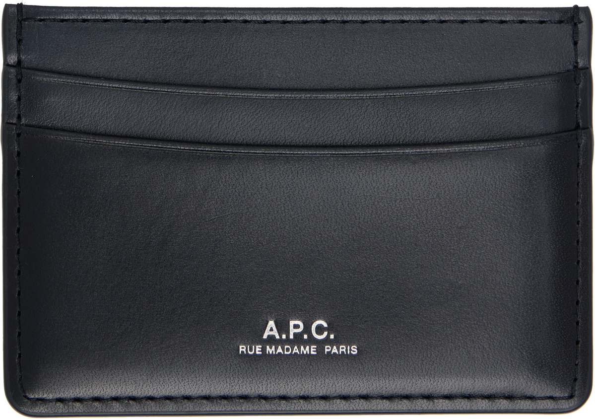 A.P.C. Navy André Card Holder