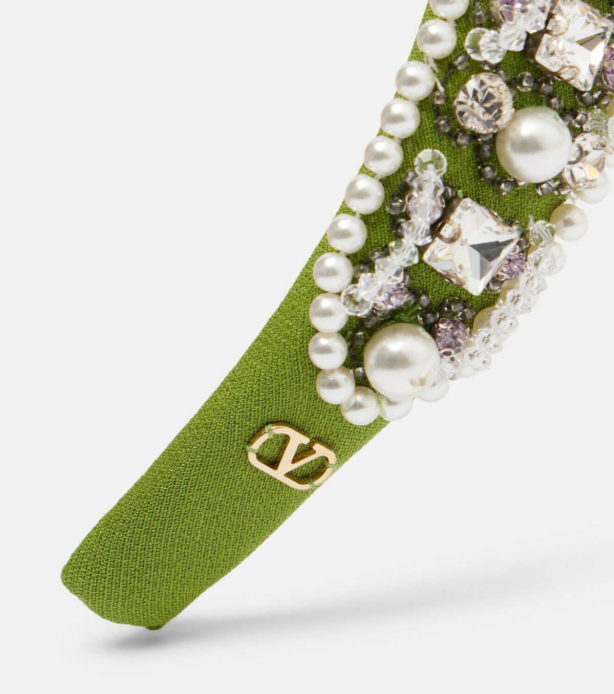 Valentino Embellished wool and silk headband