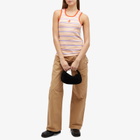 JW Anderson Women's Striped Contrast Trim Vest in Pink/Multi