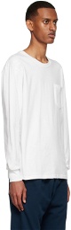 Bather White Organic Cotton Long Sleeve T-Shirt
